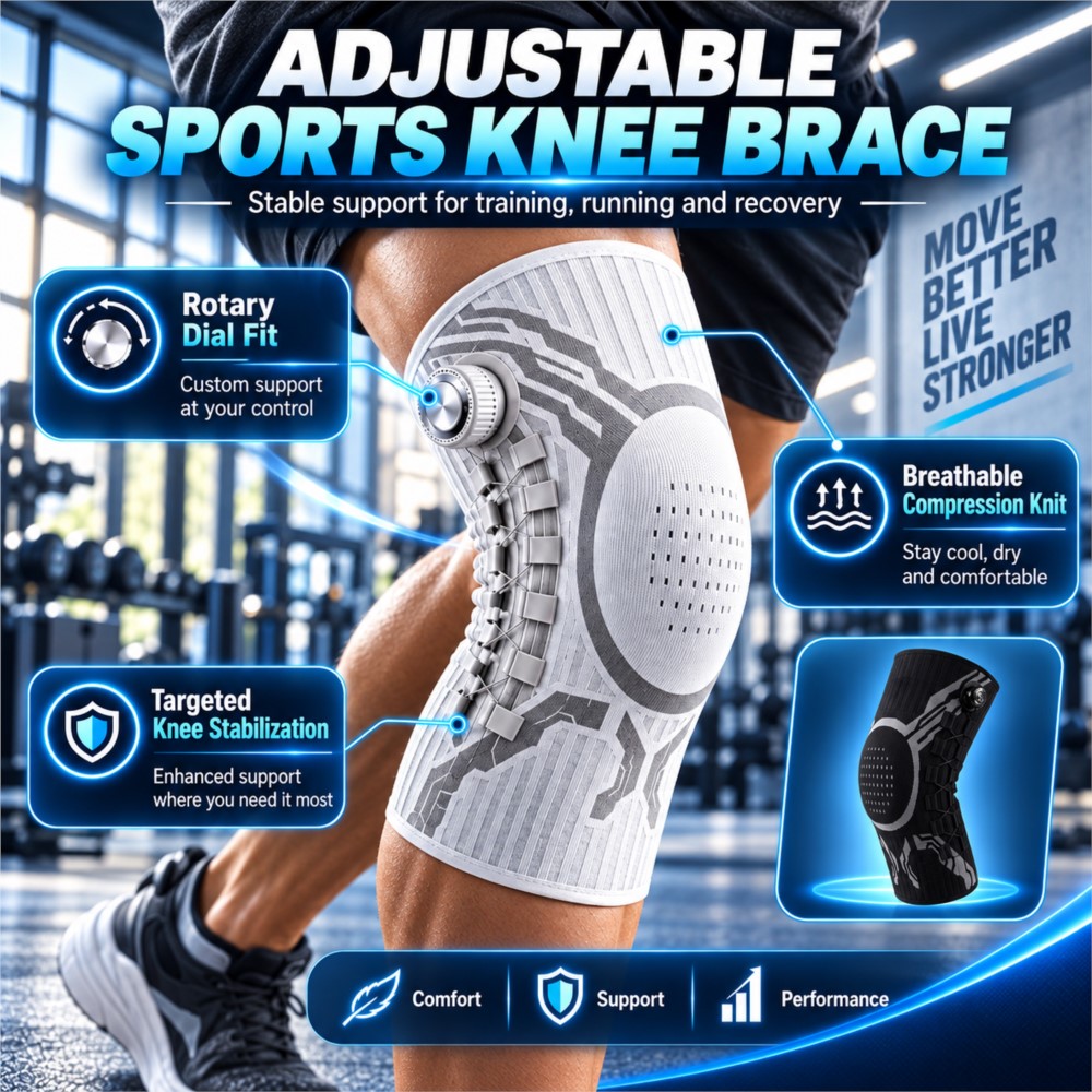 Adjustable Smart Knob Knee Bra - Compression Sleeve Calf 评论和价格