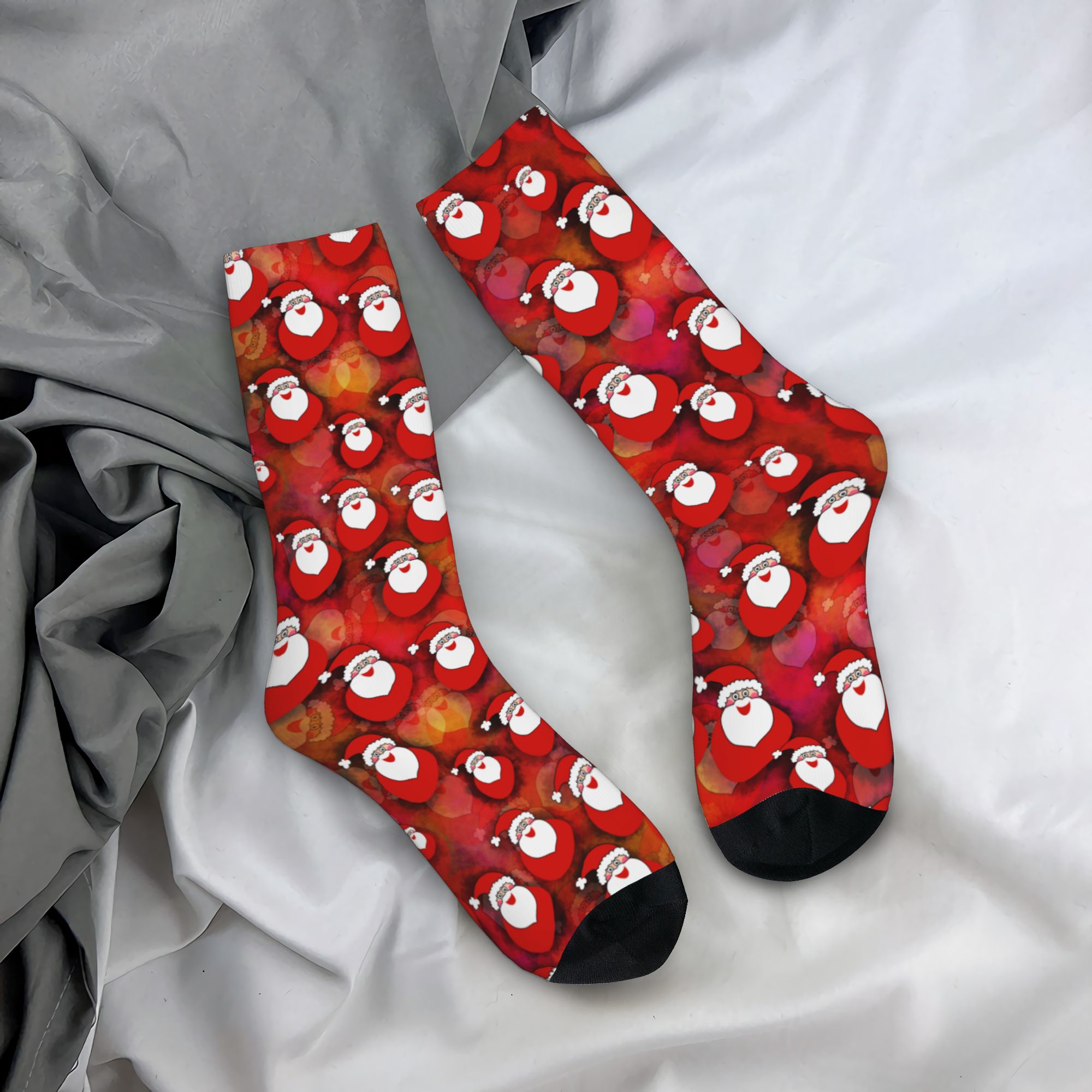 Custom Santa Clause Christmas  - Dress Sock Men 评论和价格