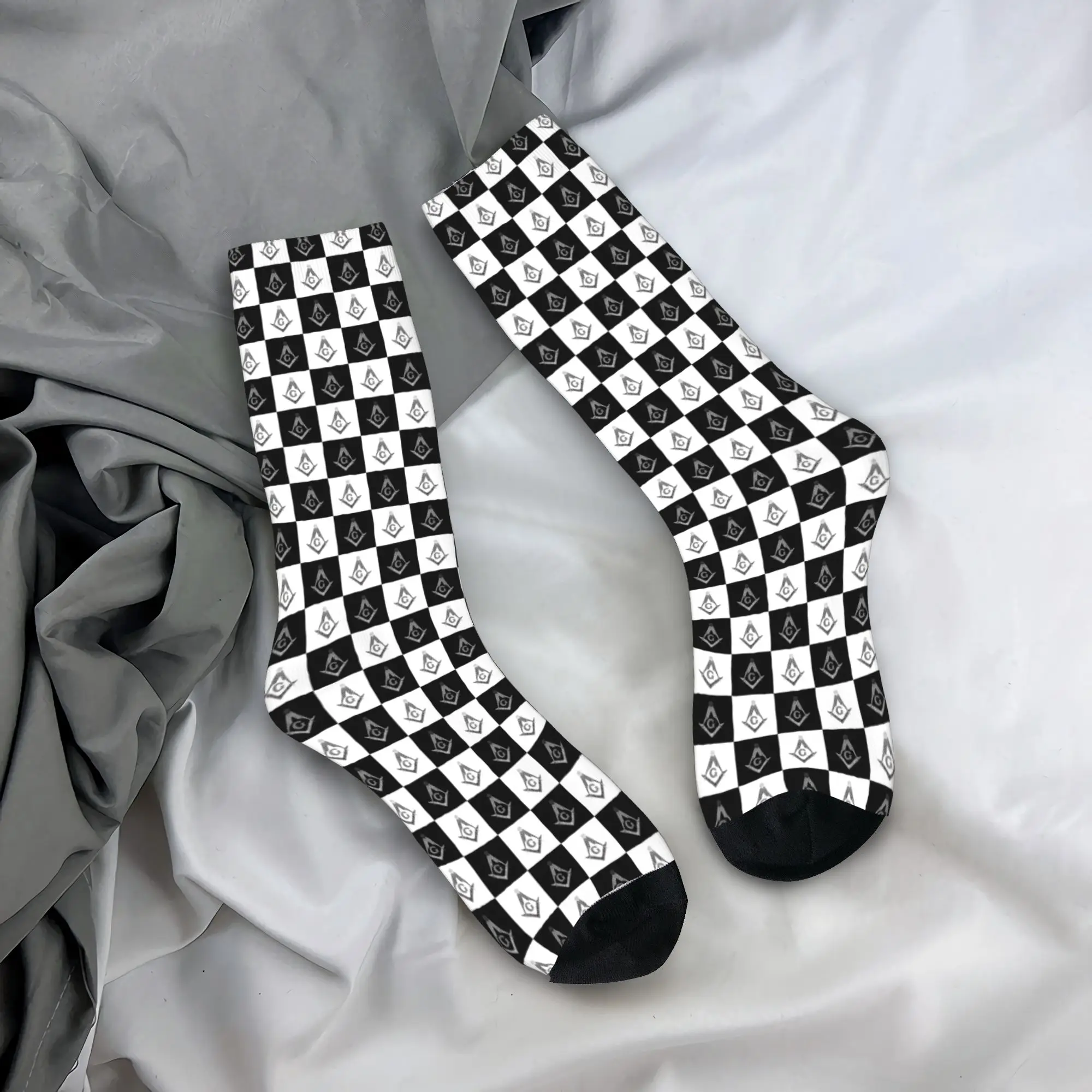 Custom Freemason Checkered Pat - Dress Sock Men 评论和价格
