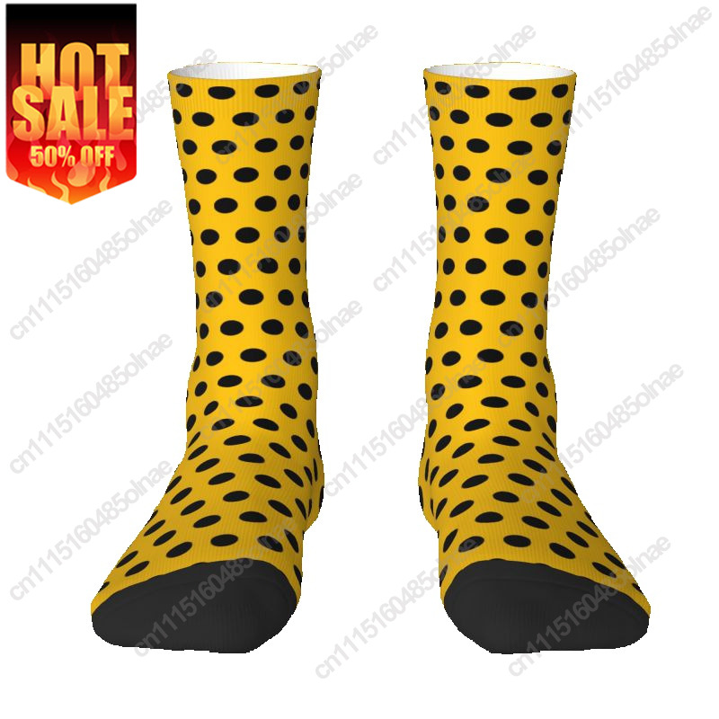 Luxury Yellow And Black Polka  - Dress Sock Men 评论和价格